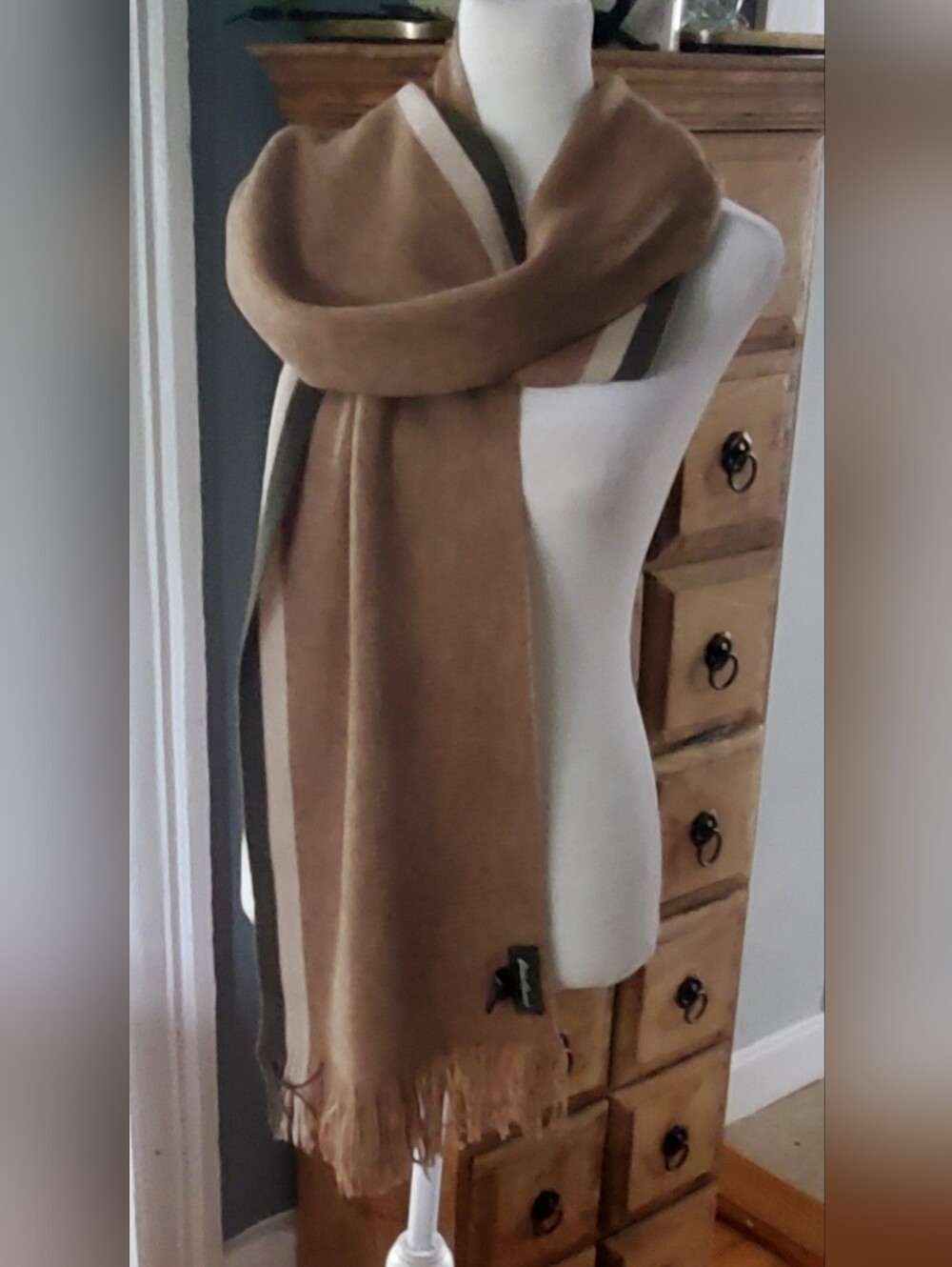 Eddie Bauer Tan Knit Scarf